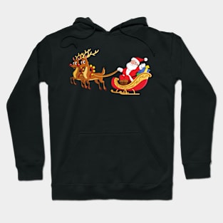 Merry Christmas Santa Sticker Hoodie